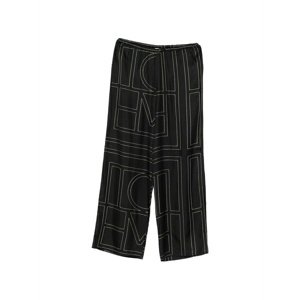 トーテム レディース カジュアルパンツ ボトムス Monogram-print wide-leg trousers Black｜asty 108,400円