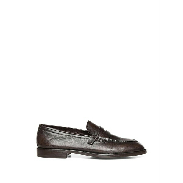 ガリアーノ メンズ スリッポン・ローファー シューズ Leather loafers Brown｜asty