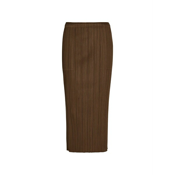 イッセイミヤケ レディース スコート ボトムス Pleated MIDI skirt Brown