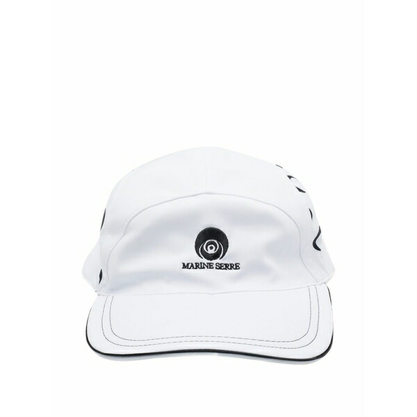 米国海兵隊員 独居室 メンズ かぶり笠 佩び物 Logo-embroidered moon-print cap White