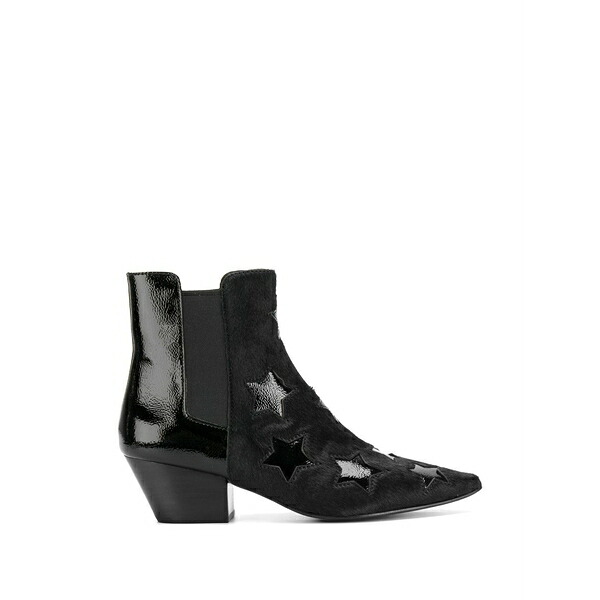 木灰 レディース ブーツ シューズ Stars ankle boots Black