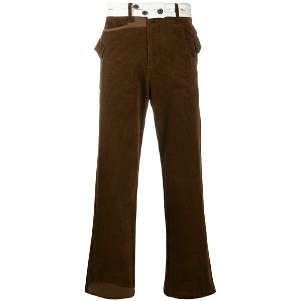 アーダーエラー メンズ 心地好いズボン下 ボトムス Corduroy straight-leg trousers Brown