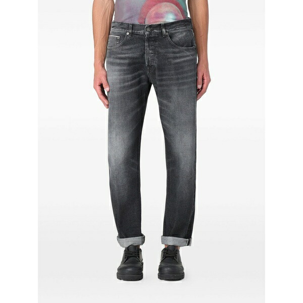 ドンダップ メンズ ジーンズズボン下 ボトムス Distressed jeans Black