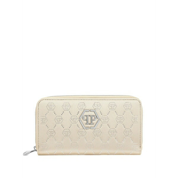 フィリップ飾り気のない レディース 金入れ 付属物 Crystal-embellished wallet  Neutrals