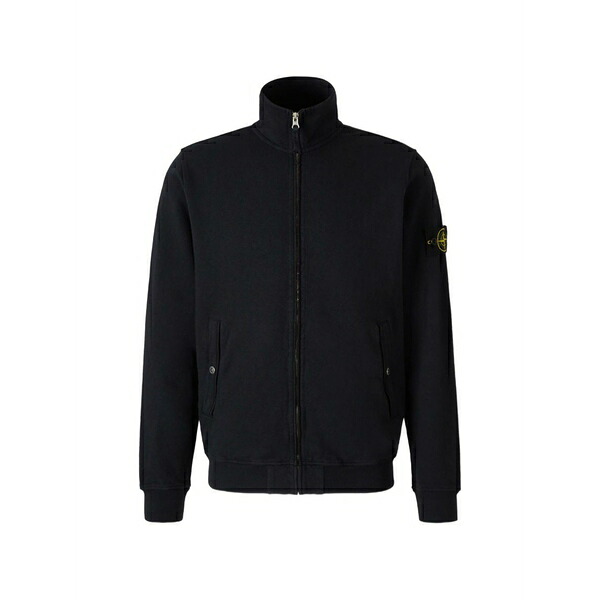 ストーンアイランド メンズ パーカー・スウェットシャツ アウター Zip-up  patch sweater Blue