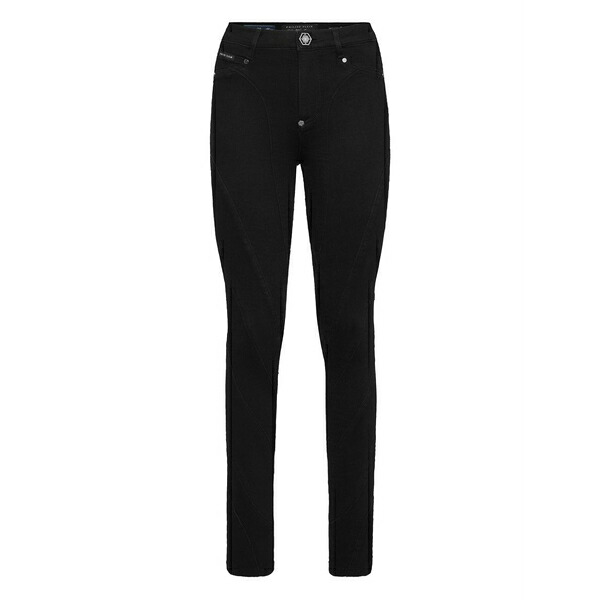 フィリップ飾り気の無い レディース ジーンズズボン下 ボトムス High-waist skinny-cut leggings Black