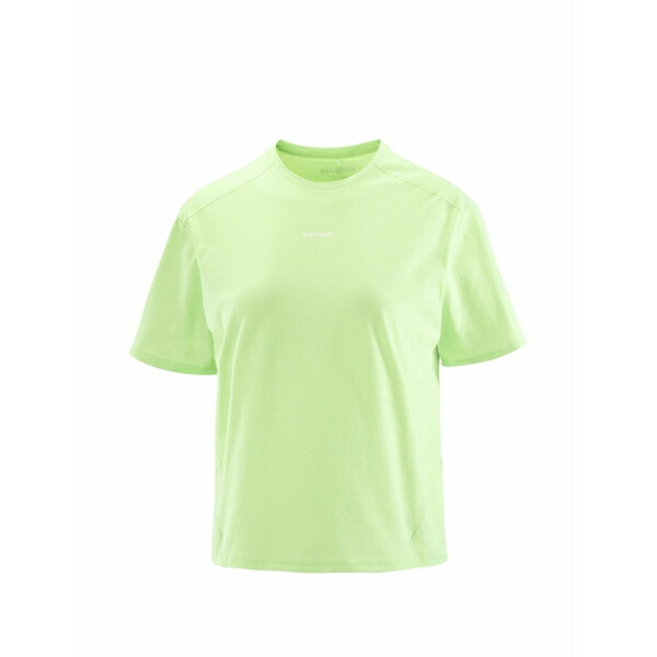 サロモン レディース ティーシャツ トップス Logo-print t-shirt Green
