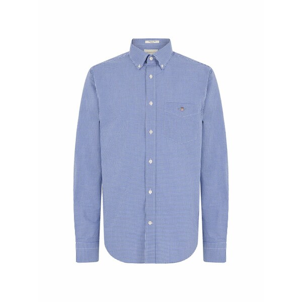 ガント メンズ プルオーバー トップス Gingham-check button-down shirt Blue