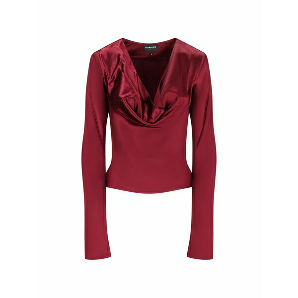 レトロフェット レディース ティーシャツ トップス Nerissa draped top Red