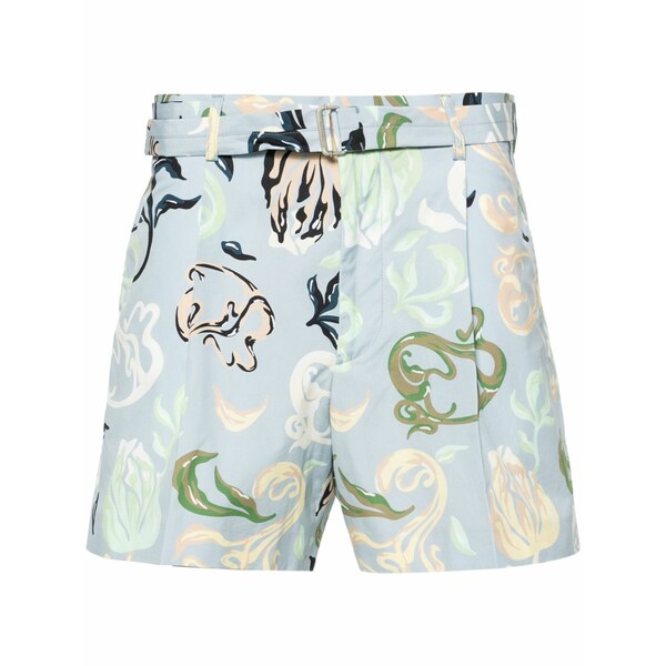 ランバン メンズ カジュアルパンツ ボトムス Abstract-print bermuda shorts Blue｜asty