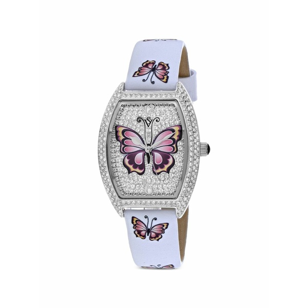 クリスチャンバンサント レディース ウォッチ 佩び物 Papillon crystal-embellished 36粍 watch Silver