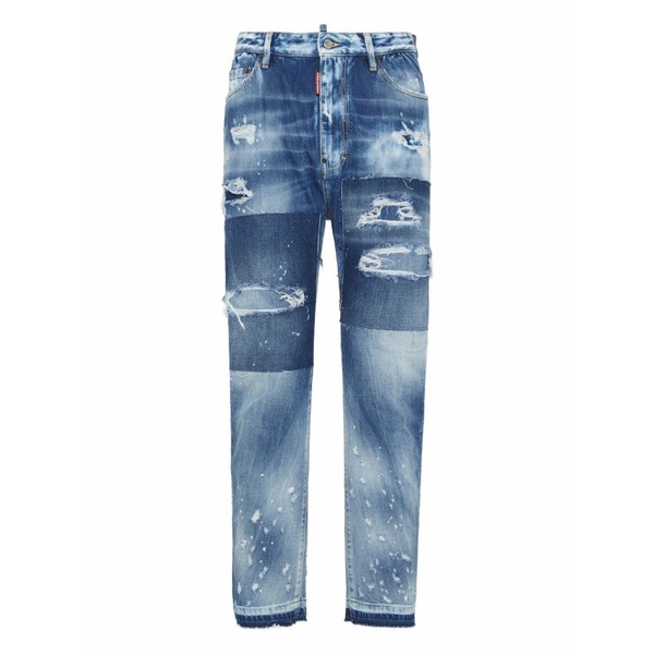 ディースクエアード メンズ ジーンズズボン下 ボトムス Ripped washed jeans Blue