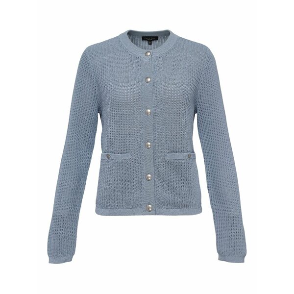 ラグアンドボーン レディース ジレー アウター Button-detailed open-knit cardigan Blue