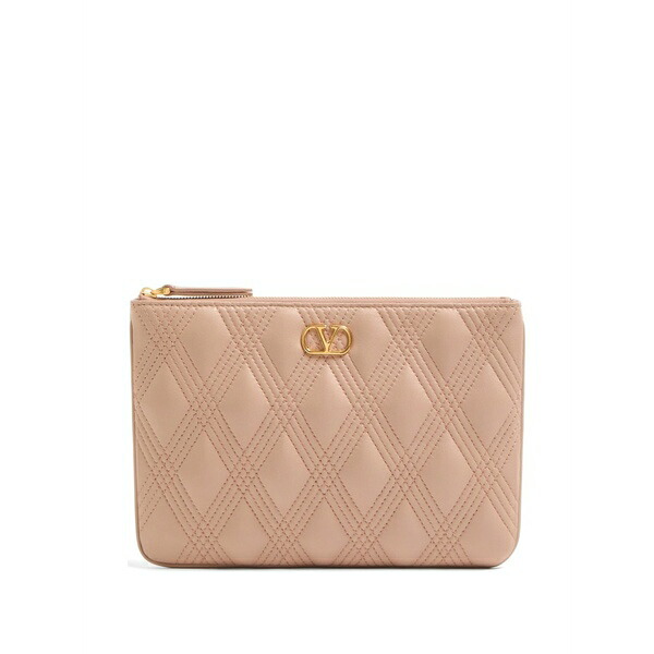 ヴァレンティノ ガラヴァーニ レディース クラッチペダル御徒面子 御徒面子 Quiltie 67 leather clutch bag Pink