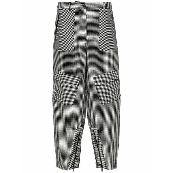 アイスバーグ レディース カジュアルパンツ ボトムス Houndstooth-pattern tapered trousers Black｜asty