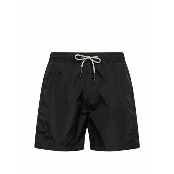 ディーフォーポイントゼロ メンズ 心地よいズボン下 ボトムス Drawstring swim shorts Black