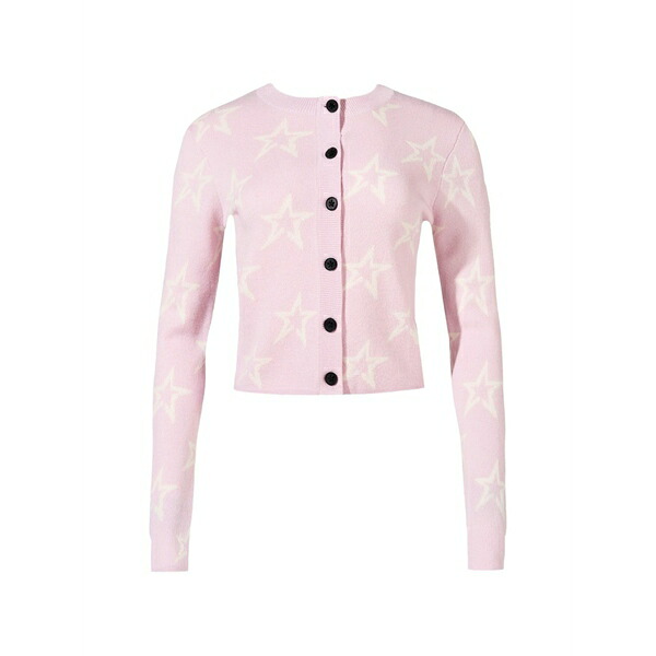 純然たるちょっとの間 レディース ジレー アウター Chalet star-print cardigan Pink