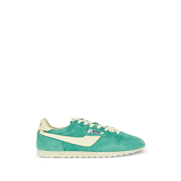 オートリー メンズ スニーカー シューズ Panelled suede sneakers Blue