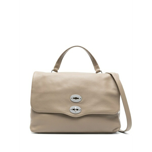 ザネラート レディース ショルダーバッグ 御徒面子 Stud-embellished turn-lock clutch bag Neutrals