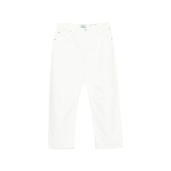 リプレー メンズ 心地よいズボン下 ボトムス Janie logo-patch jeans White