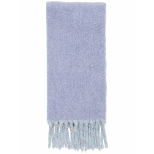 アクネ ストゥディオズ メンズ 消音装置・袈裟・えり巻き 添え物 Fringed logo scarf Blue