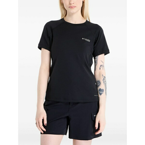 コロンビア レディース プルオーバー トップス Short-sleeve t-shirt Black