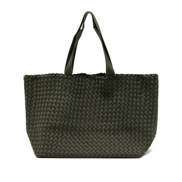 ナゲディ レディース トートバッグ 御徒面子 Large como woven tote bag Green