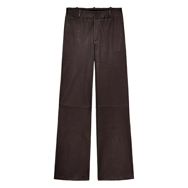 アルマ レディース 心地よいズボン下 ボトムス Belt-loops straight trousers Brown
