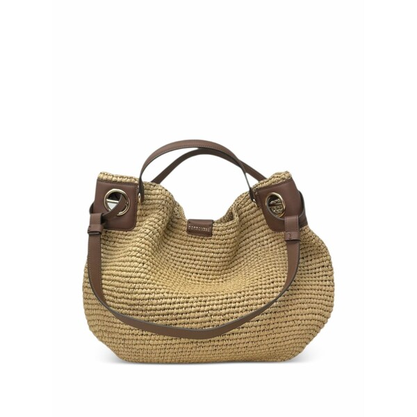 ボルボネーゼ レディース ショルダーバッグ 御徒面子 Large london woven shoulder bag Neutrals