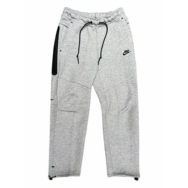 ナイキ メンズ 心地よいズボン下 ボトムス Open-hem fleece cotton trousers Grey