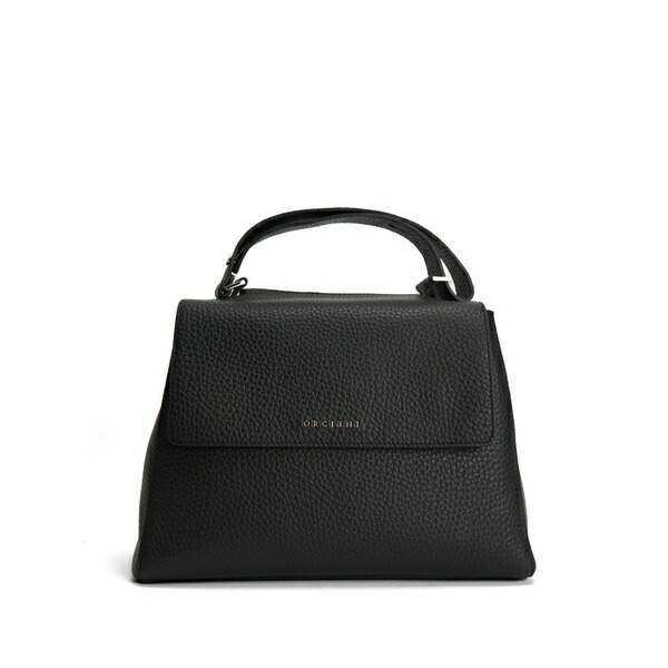 オルチアーニ レディース ショルダーバッグ 御徒面子 Sveva pebbled-leather shoulder bag Black
