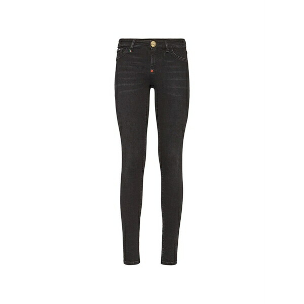 フィリップ飾り気のない レディース ジーンズズボン下 ボトムス Nothing left at all denim leggings Black