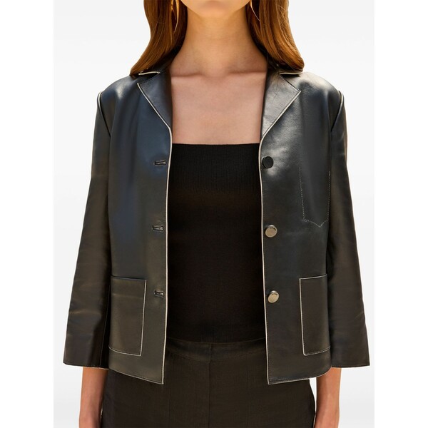 ブームガイア レディース 上衣＆上衣 アウター Layton leather blazer Black