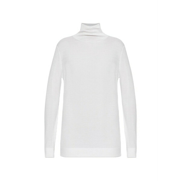 リサ・ヤン レディース 編み物\u0026プルオーバー アウター Wool roll-neck sweater White