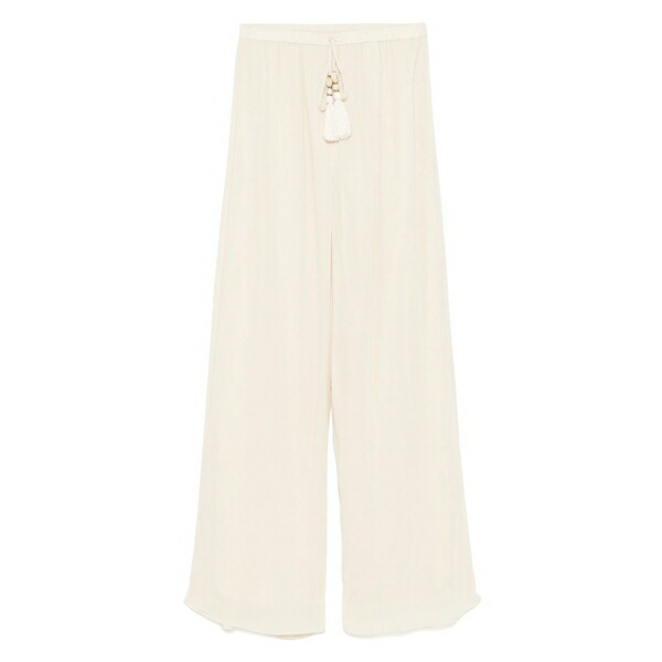 ツイン書き割り レディース 心地よいズボン下 ボトムス Straight-leg trousers Neutrals