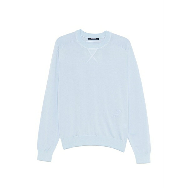 ジャクエムス メンズ プルオーバー トップス Logo-embroidered top Blue