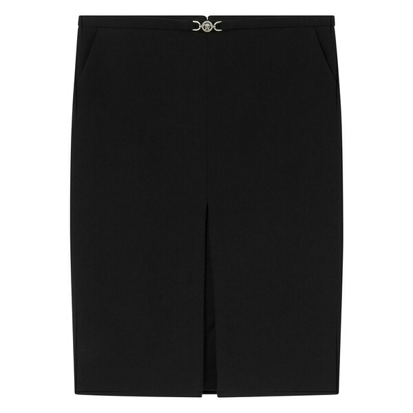ヴェルサーチ レディース スコート ボトムス Wool MIDI skirt Black