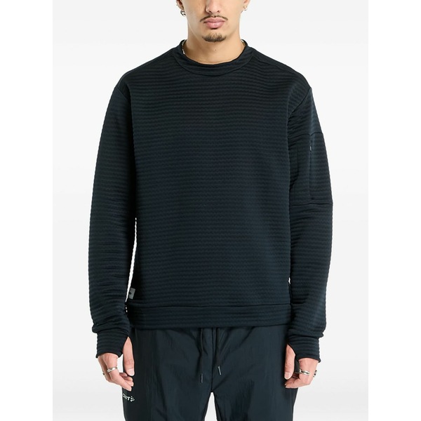 手工芸品 メンズ プルオーバー トップス Pocket-detail long-sleeves t-shirt Black