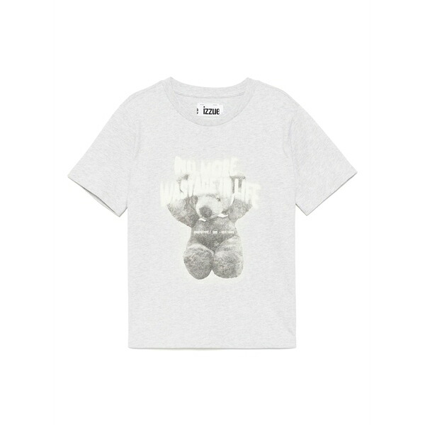 イズエ レディース ティーシャツ トップス Graphic-print t-shirt Grey