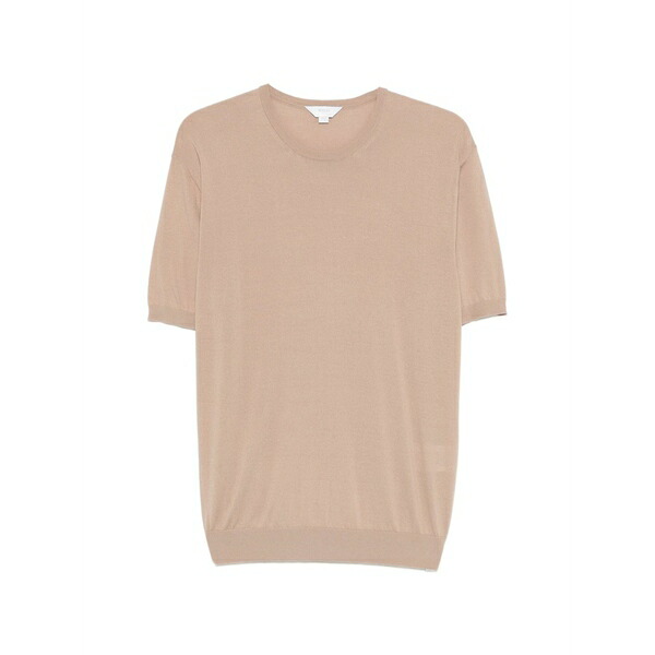 マロ メンズ プルオーバー トップス Crew-neck knit t-shirt Neutrals