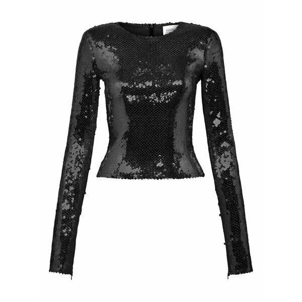 シックス青二才・アーリントン レディース ティーシャツ トップス Loida sequinned t-shirt Black