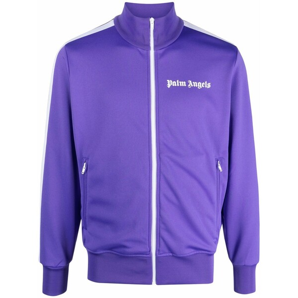 パーム・エンジェルス メンズ ジャケット＆ブルゾン アウター Logo-print track jacket Purple｜asty