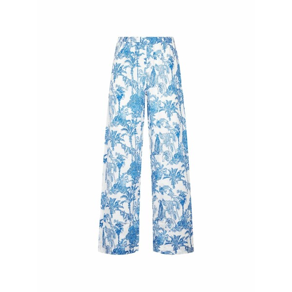 エムシーツーセイントバース レディース 心地よいズボン下 ボトムス Jungle-print palazzo pants White