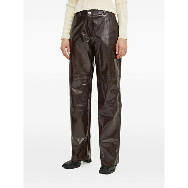 ルサム レディース 心地よいズボン下 ボトムス Panelled trousers Brown