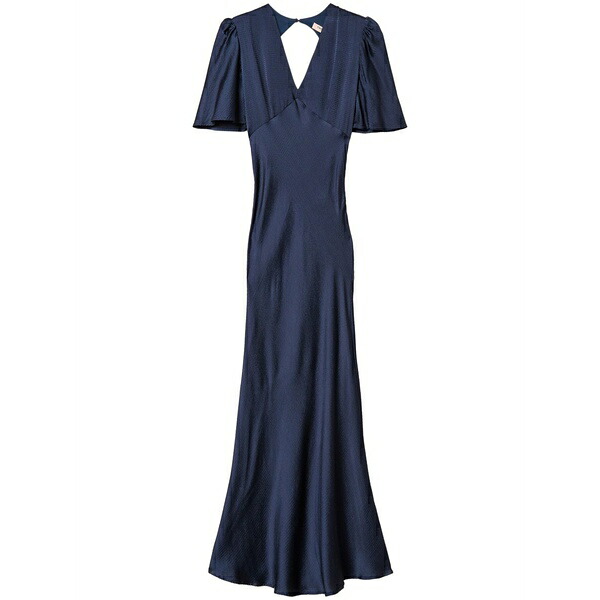 ツイン仕掛ける レディース 衣装 トップス Hammered satin maxi dress Blue
