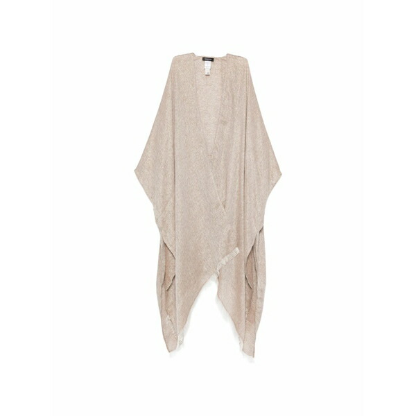 ファビアナ フィリッピ レディース 厚地の外套 アウター Frayed scarf Brown