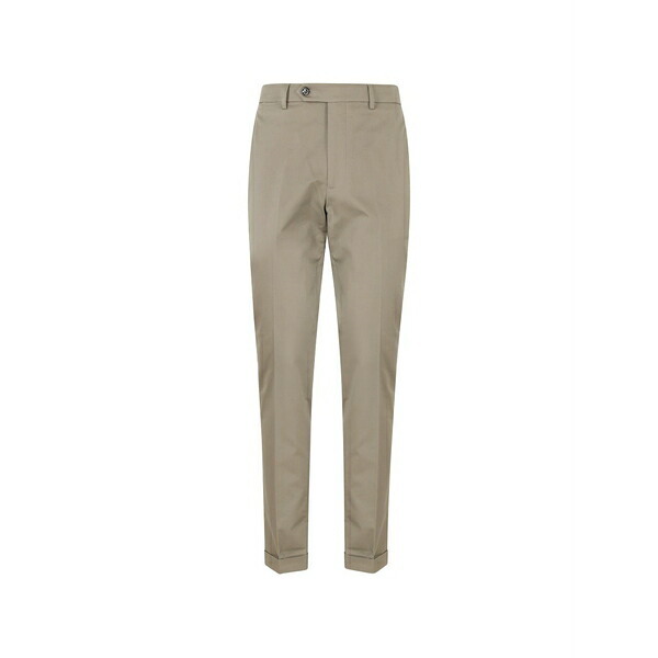 ベルウィッチ メンズ カジュアルパンツ ボトムス Pressed-crease turn-up trousers Neutrals|asty