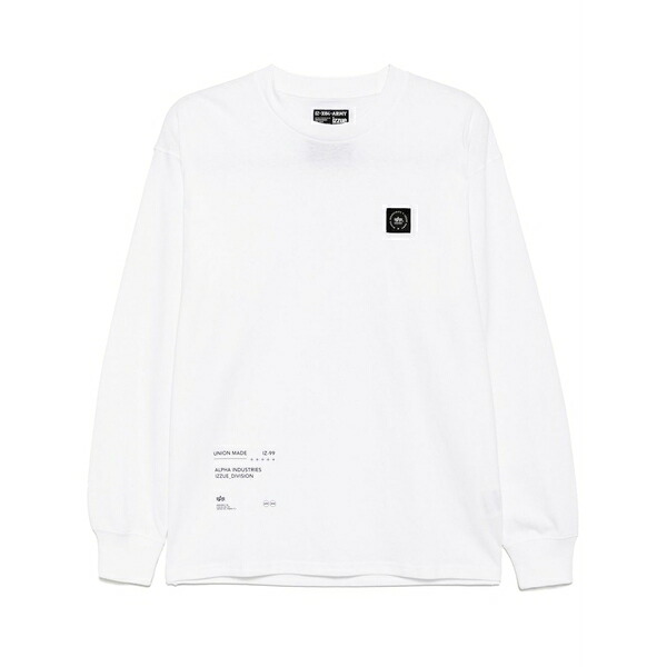 イズエ メンズ プルオーバー トップス Logo-patch t-shirt White