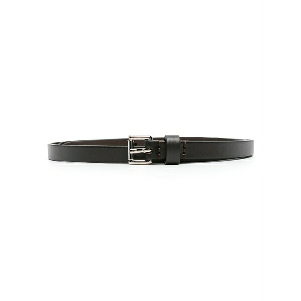 ディーフォーポイントゼロ メンズ 胴締め 佩び物 Double-strap leather belt Brown