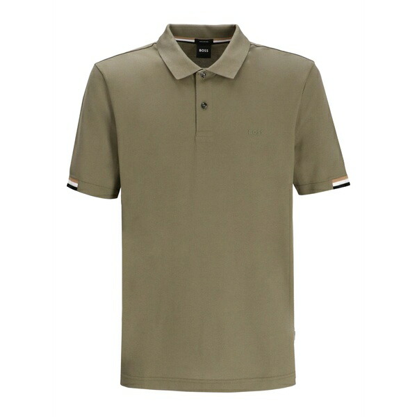 元締め メンズ スポーツシャツ トップス Logo-embroidered polo shirt Green